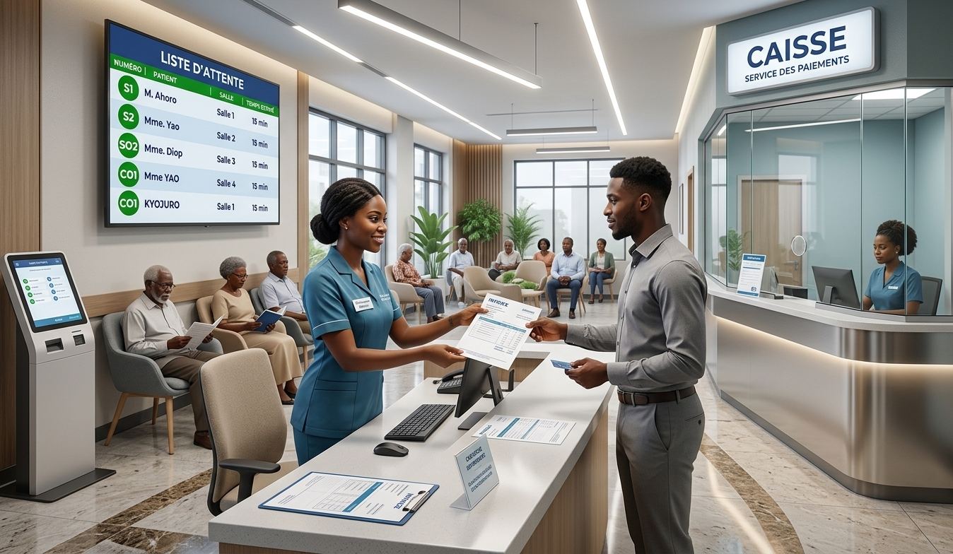 Accueil et caisse, service des paiements